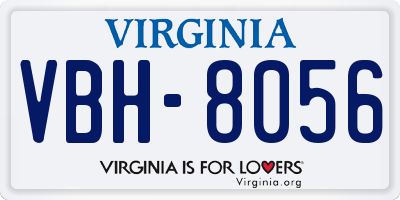 VA license plate VBH8056