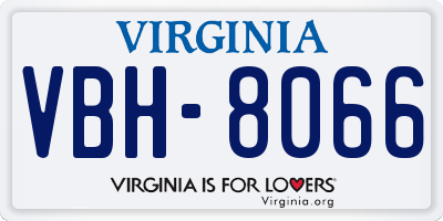 VA license plate VBH8066