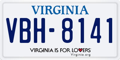 VA license plate VBH8141