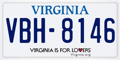 VA license plate VBH8146