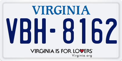 VA license plate VBH8162