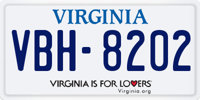 VA license plate VBH8202