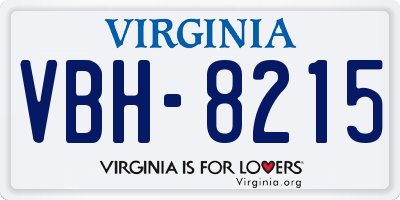 VA license plate VBH8215