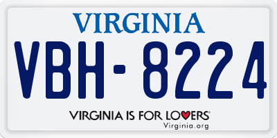 VA license plate VBH8224