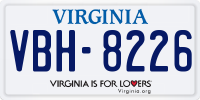 VA license plate VBH8226