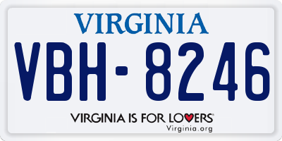 VA license plate VBH8246
