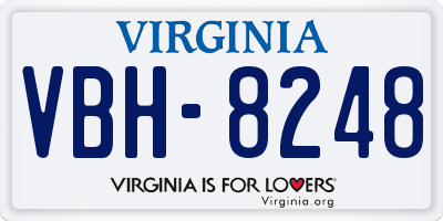 VA license plate VBH8248