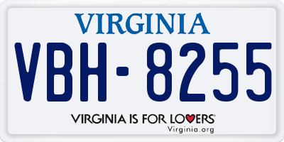 VA license plate VBH8255