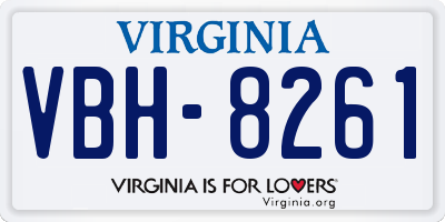 VA license plate VBH8261
