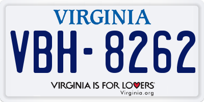 VA license plate VBH8262
