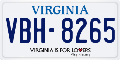 VA license plate VBH8265