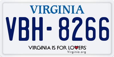 VA license plate VBH8266