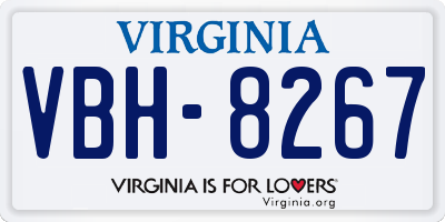 VA license plate VBH8267