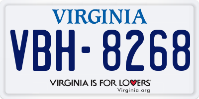 VA license plate VBH8268