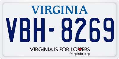 VA license plate VBH8269