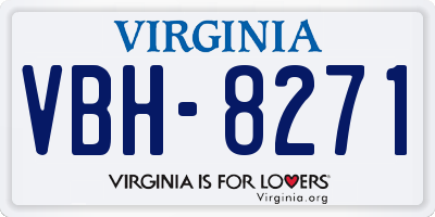 VA license plate VBH8271