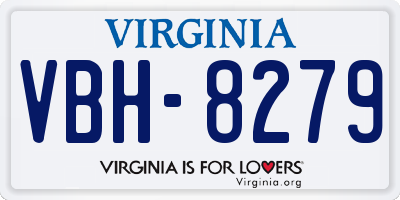 VA license plate VBH8279