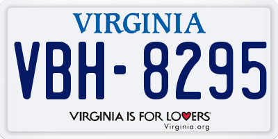 VA license plate VBH8295