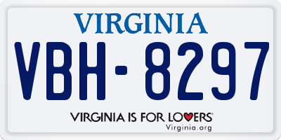 VA license plate VBH8297