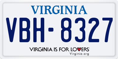 VA license plate VBH8327