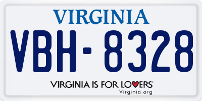 VA license plate VBH8328