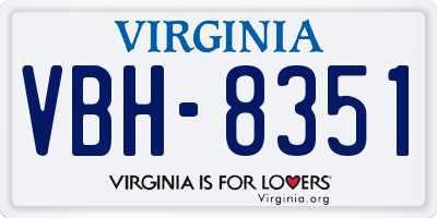 VA license plate VBH8351
