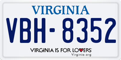 VA license plate VBH8352