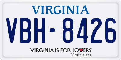 VA license plate VBH8426
