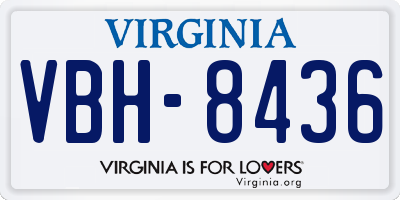 VA license plate VBH8436