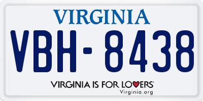 VA license plate VBH8438