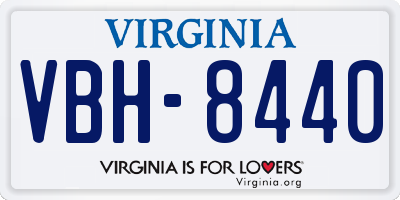 VA license plate VBH8440