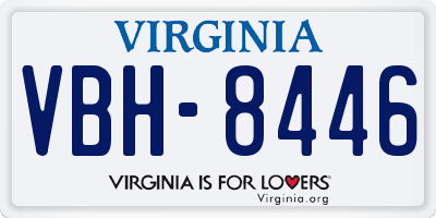 VA license plate VBH8446