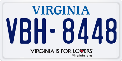 VA license plate VBH8448