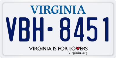 VA license plate VBH8451