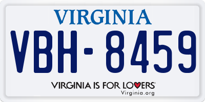 VA license plate VBH8459