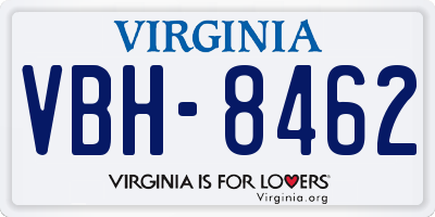 VA license plate VBH8462