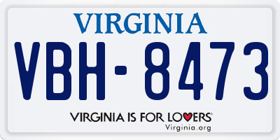 VA license plate VBH8473