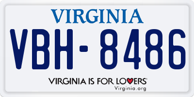 VA license plate VBH8486