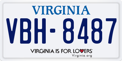 VA license plate VBH8487