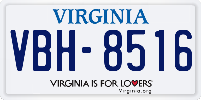 VA license plate VBH8516