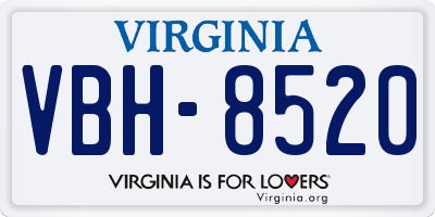 VA license plate VBH8520