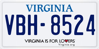 VA license plate VBH8524