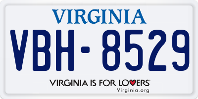 VA license plate VBH8529