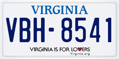 VA license plate VBH8541