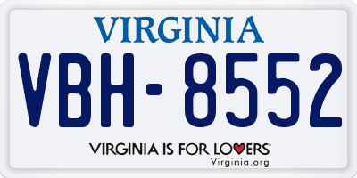 VA license plate VBH8552