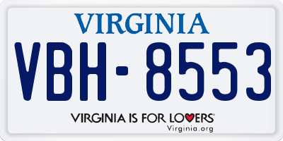 VA license plate VBH8553