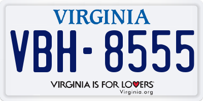 VA license plate VBH8555