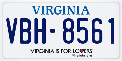 VA license plate VBH8561