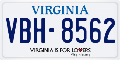 VA license plate VBH8562