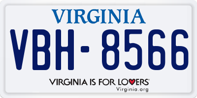 VA license plate VBH8566